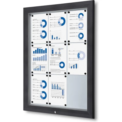 Afbeelding van Vergrendelbaar Notitiebord Outdoor SCT 9 X A4 Antraciet Syna SCT9XA4PHC7016JS Horeca &amp; Professioneel