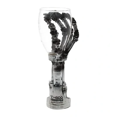 Afbeelding van Nemesis Now B1457D5 Terminator handbeker van hars met roestvrijstalen inzetstuk, 19 cm, zilverkleurig