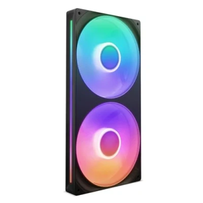 Afbeelding van NZXT F280 RGB Core 2x 140mm 98.61 cfm 500 2000 RPM 34.5 dBA per fan Zero Mode PWM Control 8 ARGB LEDs zwart