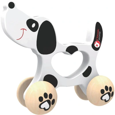 Afbeelding van Classic World Houten Duwfiguur Hond