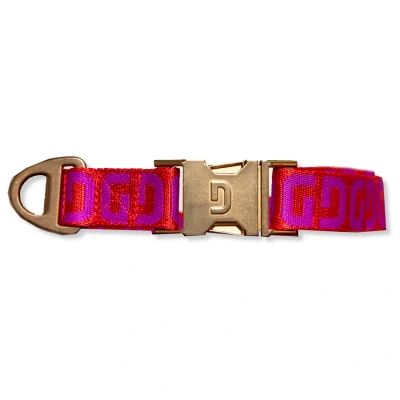 Afbeelding van Dogguo Dg Collar Rood&amp;Paars Hondenhalsband 36 52 cm