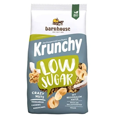 Afbeelding van Barnhouse Krunchy Low Sugar Crazy Nuts Biologische Muesli 375GR