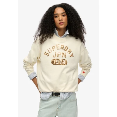 Afbeelding van Superdry Embellished Varsity Loose Crew Sweater Dames Maat 12