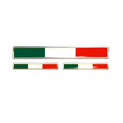 Afbeelding van 4R Quattroer.it 32108 32107 3D sticker vlag Italië HQ 3 stuks
