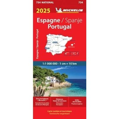 Afbeelding van Nationale kaarten Michelin 734 Spanje Portugal 2025