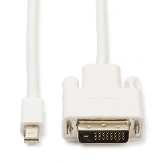 Afbeelding van Mini DisplayPort naar DVI kabel 2 meter Nedis (DVI D, Full HD, 100% koper)