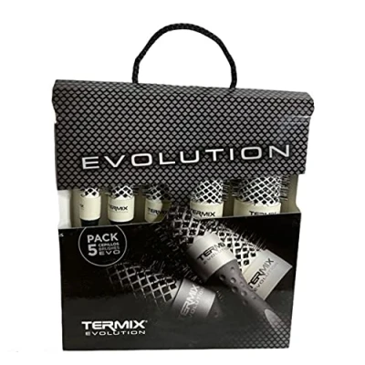 Afbeelding van Termix Evolution Soft Professionele ronde thermische haarborstel, keramische buis, speciaal voor fijn haar, anti aanbakbuis, 5 stuks