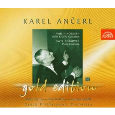 Afbeelding van Czech Philharmonic Orchestra, Karel Ančerl Gold Edition 30. Hindemith: Violin &amp; Cello Concertos Borkovec: Piano Concerto (CD)