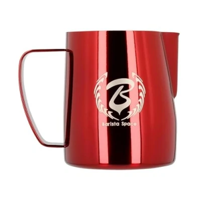 Afbeelding van Barista Space 350 ml Red Milk Jug (pitcher melkopschuimkannetje)