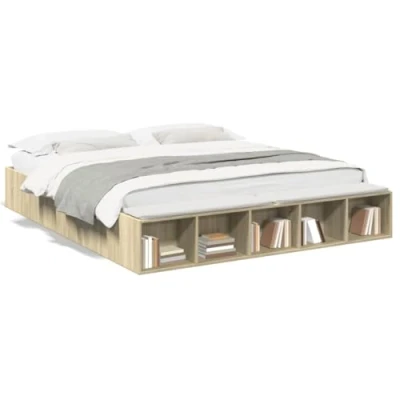 Afbeelding van vidaXL Bedframe bewerkt hout sonoma eikenkleurig 180x200 cm