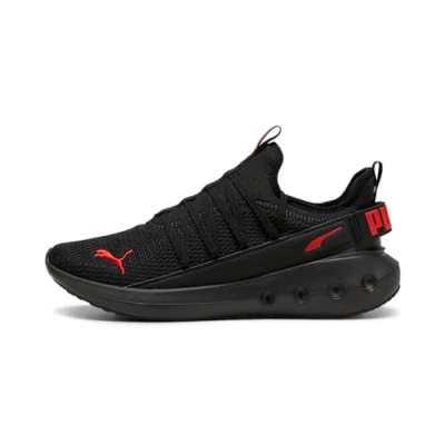 Afbeelding van Puma Softride Carson Fresh Hardloopschoenen voor op de weg, uniseks, Zwart alle weersomstandigheden, rood