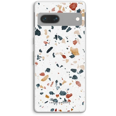Afbeelding van Case Company® hoesje geschikt voor Google Pixel 7 Terrazzo N4 Soft Cover Telefoonhoesje Bescherming aan alle Kanten en Schermrand