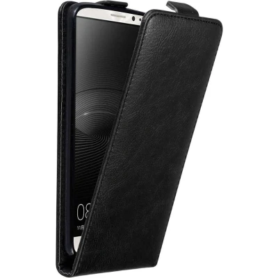 Afbeelding van Cadorabo Hoesje geschikt voor Huawei MATE 8 in ZWARTE NACHT Beschermhoes flip design Case Cover met magnetische sluiting