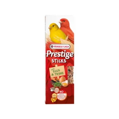Afbeelding van Versele Laga Prestige Sticks Kanaries Vogelsnack Ei Thijm 60 g 2 stuks