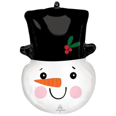 Afbeelding van Amscan Folieballon Supershape Smiley Snowman