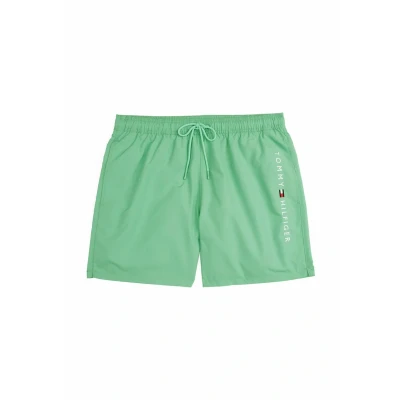 Afbeelding van Tommy Hilfiger Original Drawstring Zwemshorts, Heren, Maat: Small, Fort green