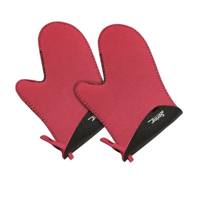 Afbeelding van Spring Grips Ovenwanten Kort Rood/zwart 1 Paar