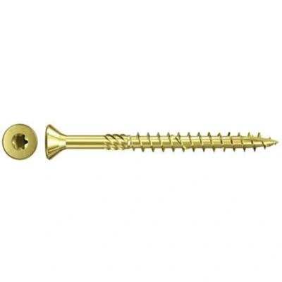 Afbeelding van Fischer 660209 MDF schroeven 4.5 mm 50 Binnen T, Interne vertanding, TX, Torx, T profiel Staal Galvanisch verzinkt geel gechromateerd 200 stuk(s)