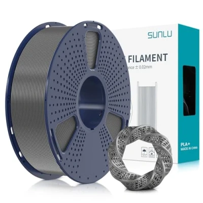 Afbeelding van SUNLU PLA Plus Filament 1.75mm for 3D Printer &amp; Pens, 1KG (2.2LBS) PLA+ Tolerance Accuracy +/ 0.02 mm, Grey