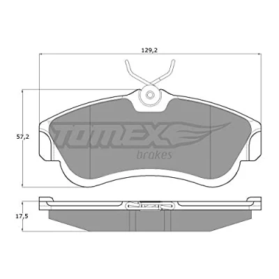 Afbeelding van TOMEX brakes TX 10 95 Remblokkenset Vooras NISSAN: Almera II Hatchback, Primera Saloon, 2 Limousine