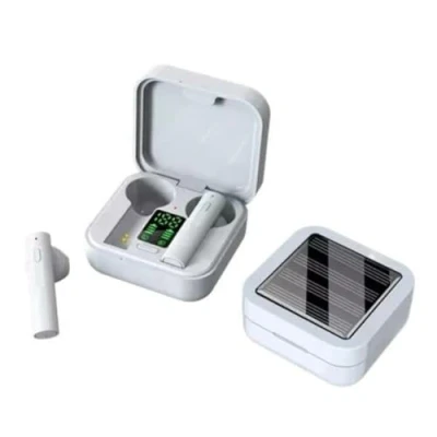 Afbeelding van Denver Draadloze Oordopjes Solar Oplaadcase Bluetooth Belfunctie Touch bediening Oortjes TWS62 Wit