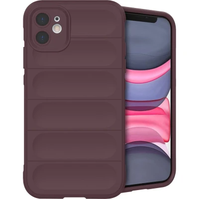Afbeelding van iMoshion Hoesje Geschikt voor iPhone 11 Siliconen EasyGrip Backcover Aubergine