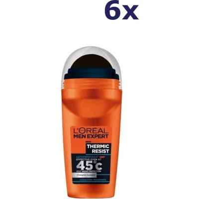 Afbeelding van 6x L&#039;Oréal Men Expert Deodorant Roller Thermic Resist 50 ml