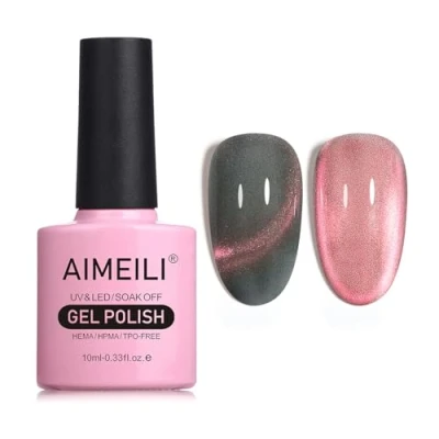 Afbeelding van AIMEILI 10 ml nagellak, magnetisch, gel, Cat&#039;s Eye UV, LED, manicure, pedicure, eenvoudig aan te brengen, 742
