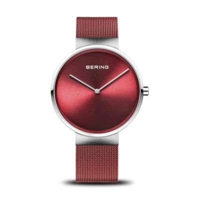Afbeelding van BERING Uniseks analoog kwarts klassieke collectie horloge met armband van roestvrij staal en saffierglas 14539, zilver., ca