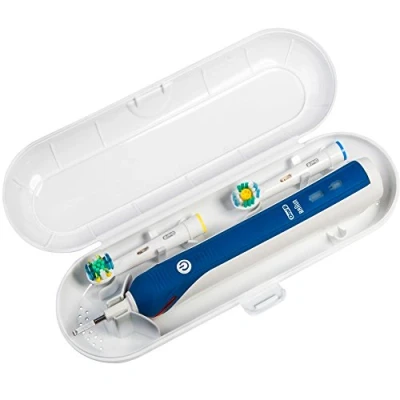 Afbeelding van Nincha elektrische tandenborstel etui reisetui voor Braun Oral B serie kunststof vervangende 1 handstuk en 2 opzetborstels (wit)