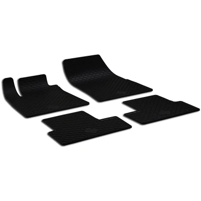 Afbeelding van WALSER 50792 Vloermatset Rubber voor en achter 4 Zwart Op maat gemaakt RENAULT: Megane
