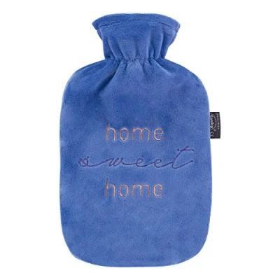 Afbeelding van Fashy warmwaterkruik 2.0 L met beschermhoes “home sweet home, paars