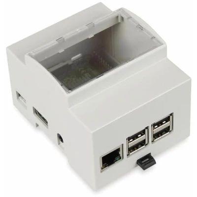 Afbeelding van Joy it rb case+07 SBC behuizing Geschikt Voor serie: Raspberry Pi DIN railmontage Grijs