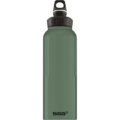 Image de Sigg WMB Bouteille d&#039;eau en aluminium légère pour le sport, 1,5 l, sans polluants et anti fuite, vert feuille