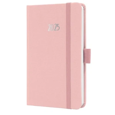 Afbeelding van Weekagenda Feel A6 2025 (NL/FR/EN/DU) Soft Rose Hardcover
