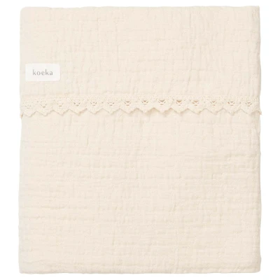 Afbeelding van Koeka Deken Babybed Lace Elba Natural