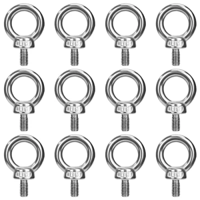 Afbeelding van Oogbouten M6 Eye Bolts Hijsring Schroefdraad Schroeven van Roestvrij Staal 304 voor Sangler Touw DIY 12 Stuks