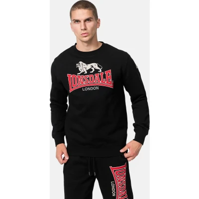 Afbeelding van Lonsdale Sweatshirt Lawins Rundhals normale Passform Black/Red/Grey M