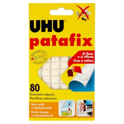 Afbeelding van UHU Patafix Plakpunten, herbruikbaar, wit, 80 stuks