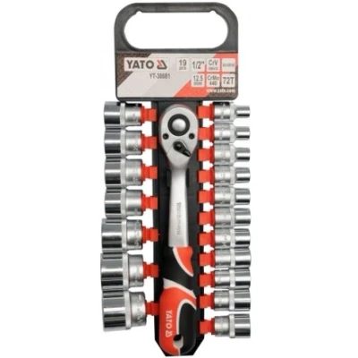 Afbeelding van YATO YT 38681 Doppenset 19 Chroom vanadium staal 1/2