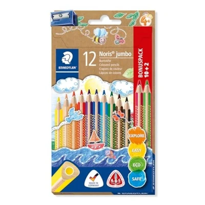 Image de Étuis 10+2 Crayons de couleurs Noris Jumbo
