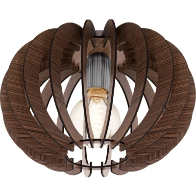 Afbeelding van EGLO Stellato plafondlamp E27 Ø30 cm donkerbruin/nickel mat