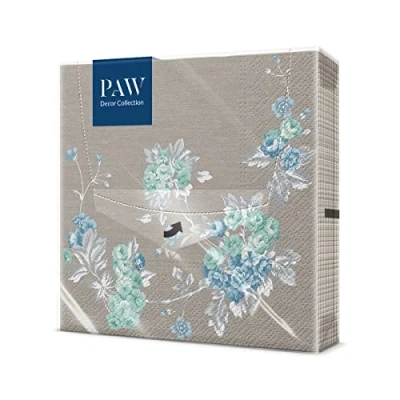 Afbeelding van PAW papieren servetten, 3 laags, 33 x cm, 20 stuks, ideaal voor verjaardagen, open dagen, tuinfeesten, familiefeesten (Peaceful Garden)