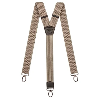Afbeelding van Olata Y Vormige Werk Bretels met Karabijnhaken 4 cm, Grijs, one size