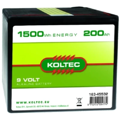 Afbeelding van Batterij 9 Volt 1500 Wh 200 Ah Alkaline
