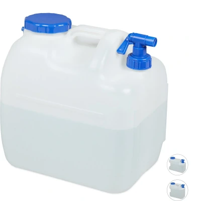 Afbeelding van Relaxdays jerrycan met kraan water watertank waterreservoir voor camping 23 liter