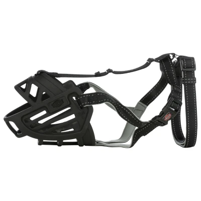 Afbeelding van Trixie Muzzle Flex Muilkorf Zwart Hondenopvoeding M L