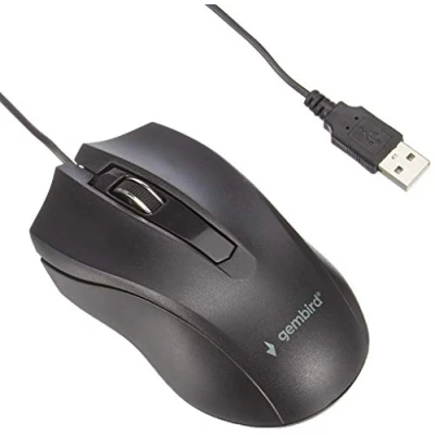 Afbeelding van 3 knops optische muis, USB, zwart
