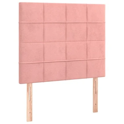 Image de vidaXL Têtes de lit 2 pcs Rose 90x5x78/88 cm Velours3116373