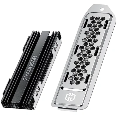 Afbeelding van GRAUGEAR Koellichaam voor M.2 NVMe 2280 SSD compatibel met PS5, complete koelset stofbeschermde motorkap.